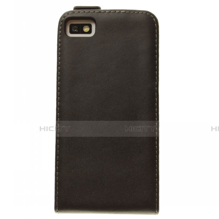 Funda de Cuero Flip para Blackberry Z10 Negro