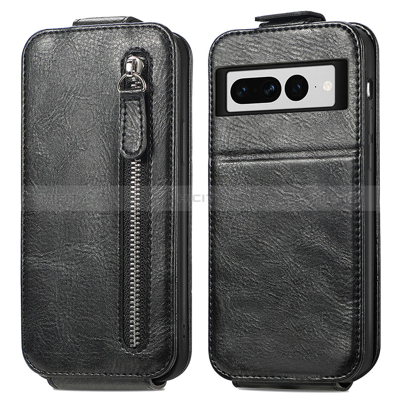 Funda de Cuero Flip para Google Pixel 7 Pro 5G Negro