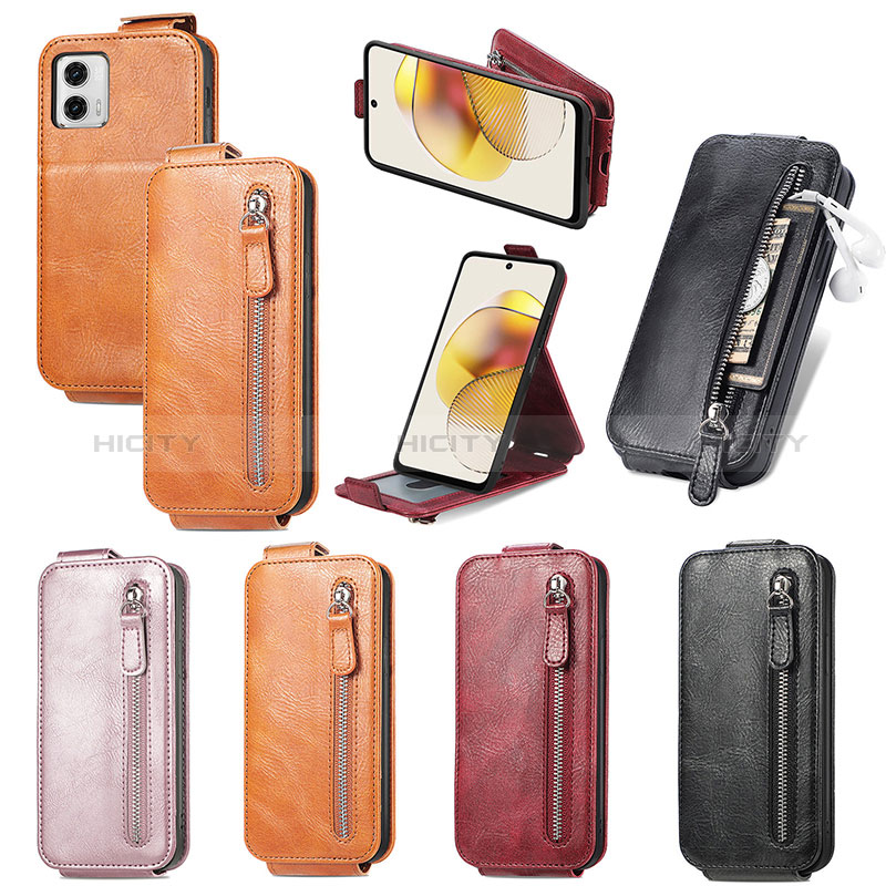 Funda de Cuero Flip para Motorola Moto G73 5G