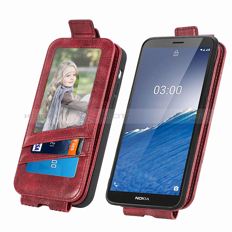 Funda de Cuero Flip para Nokia C3