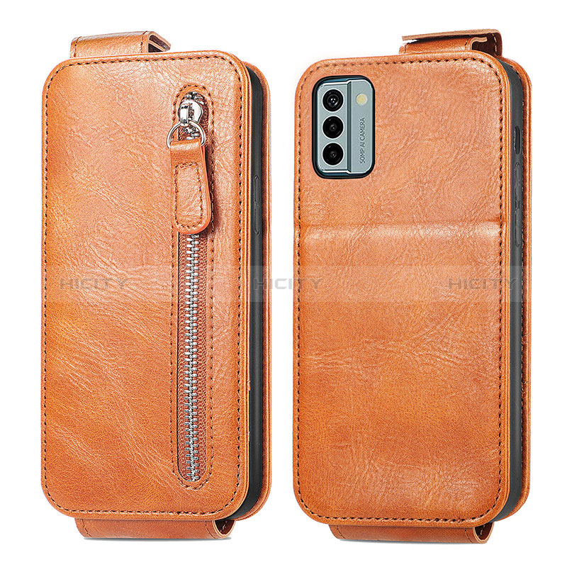 Funda de Cuero Flip para Nokia G22 Marron