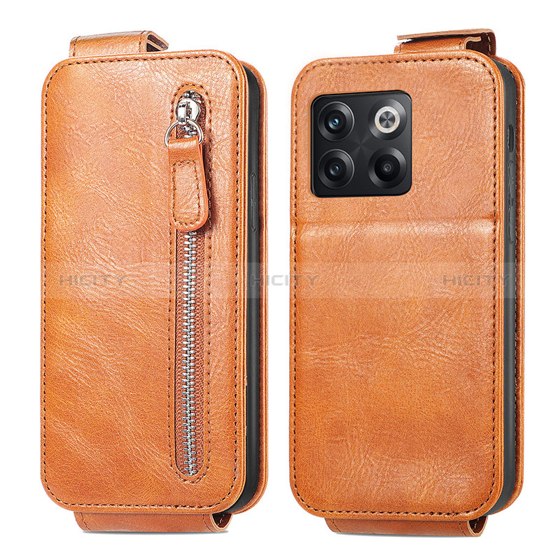 Funda de Cuero Flip para OnePlus 10T 5G Marron