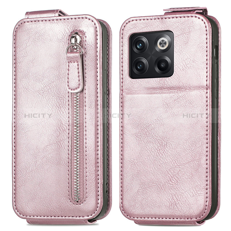 Funda de Cuero Flip para OnePlus 10T 5G Oro Rosa