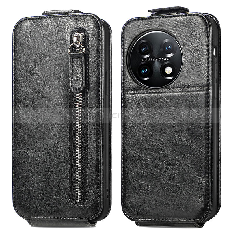 Funda de Cuero Flip para OnePlus 11 5G Negro