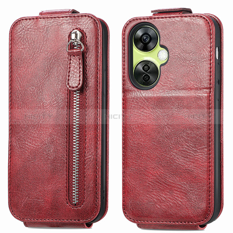 Funda de Cuero Flip para OnePlus Nord CE 3 Lite 5G Rojo