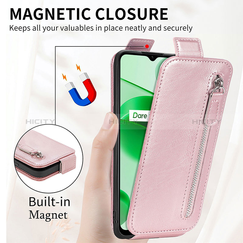 Funda de Cuero Flip para Realme Narzo 50A Prime