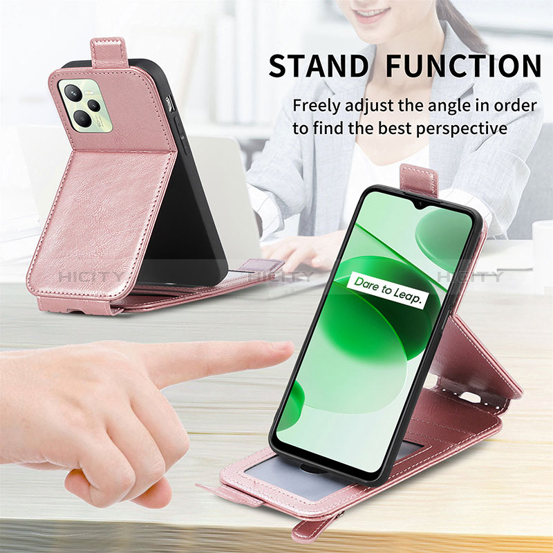 Funda de Cuero Flip para Realme Narzo 50A Prime