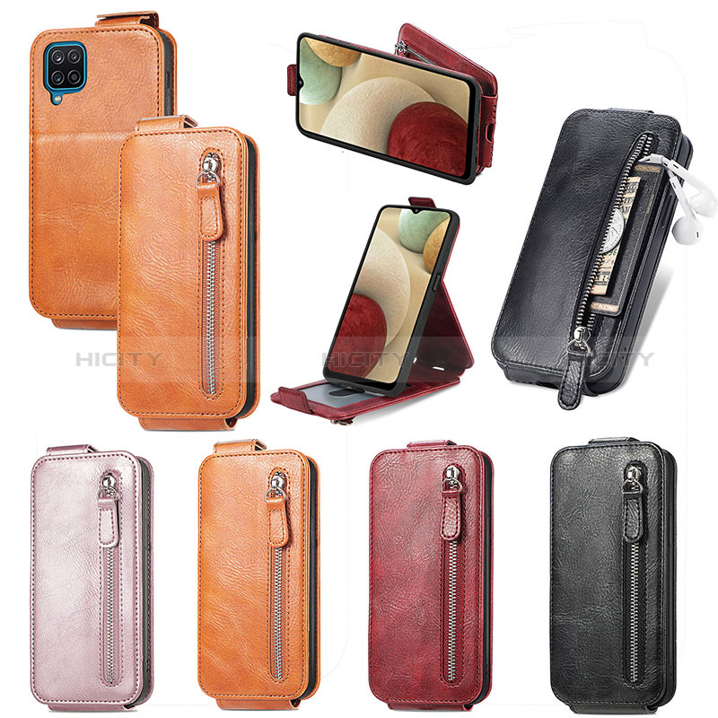 Funda de Cuero Flip para Samsung Galaxy A12 Nacho