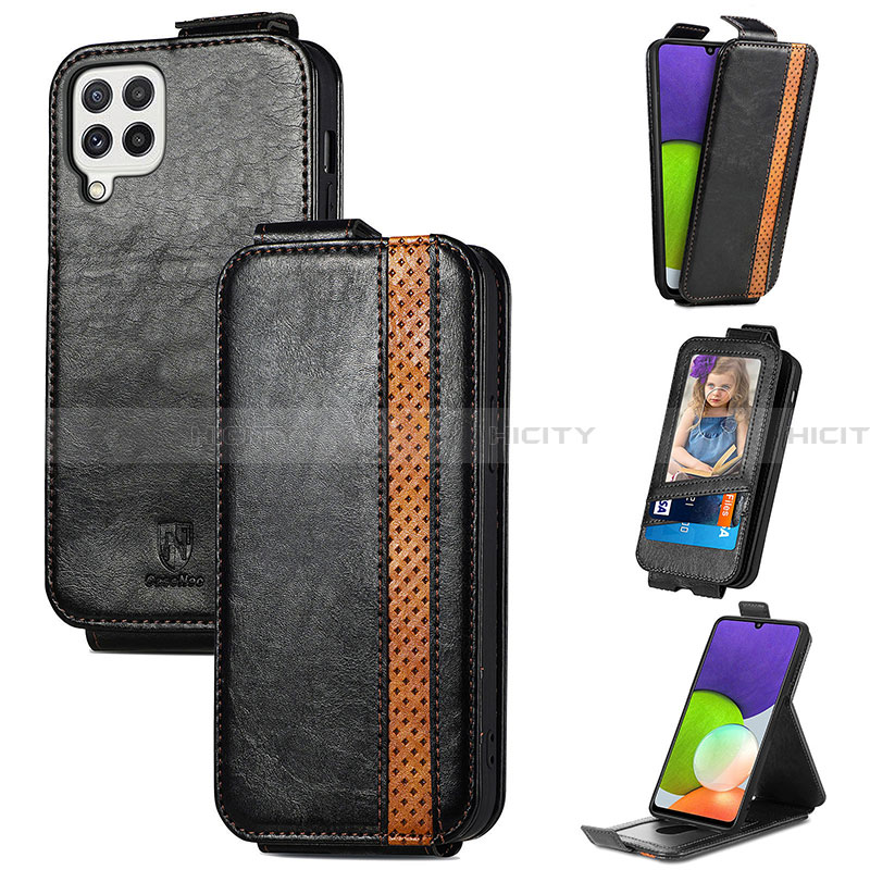 Funda de Cuero Flip para Samsung Galaxy A22 4G