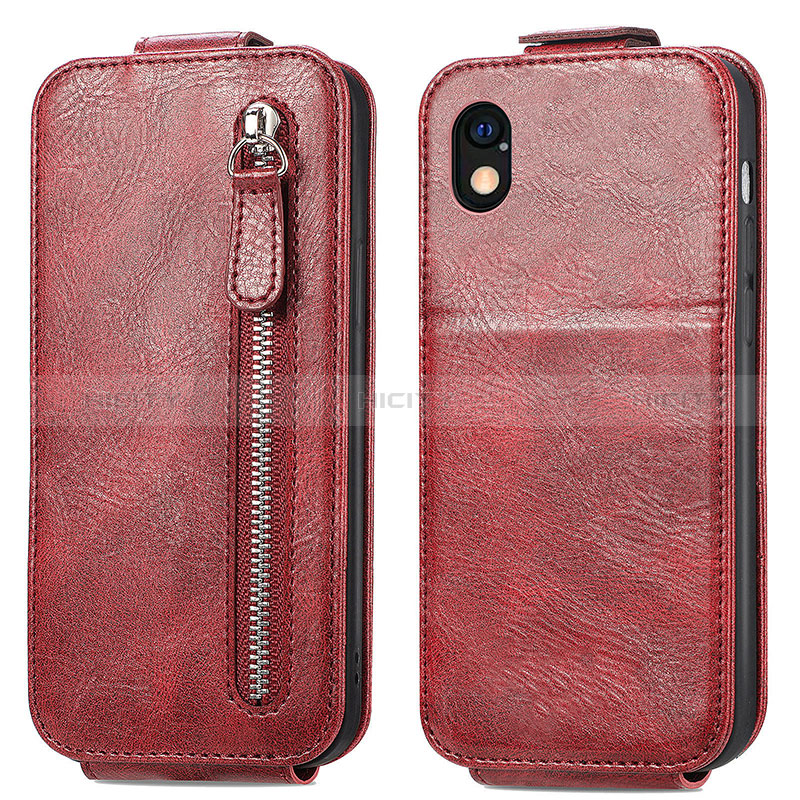 Funda de Cuero Flip para Sony Xperia Ace III Rojo