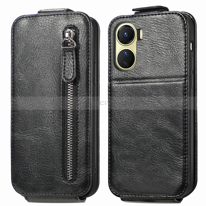 Funda de Cuero Flip para Vivo Y02S Negro