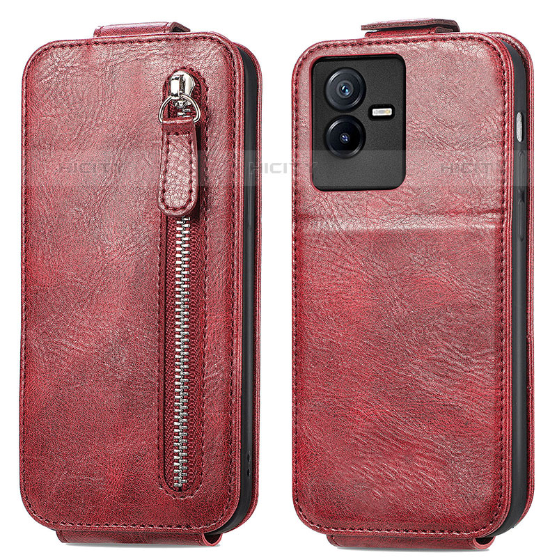 Funda de Cuero Flip para Vivo Y73t Rojo