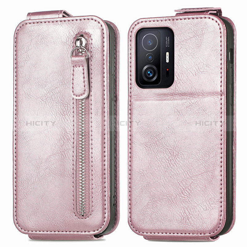 Funda de Cuero Flip para Xiaomi Mi 11T 5G Oro Rosa