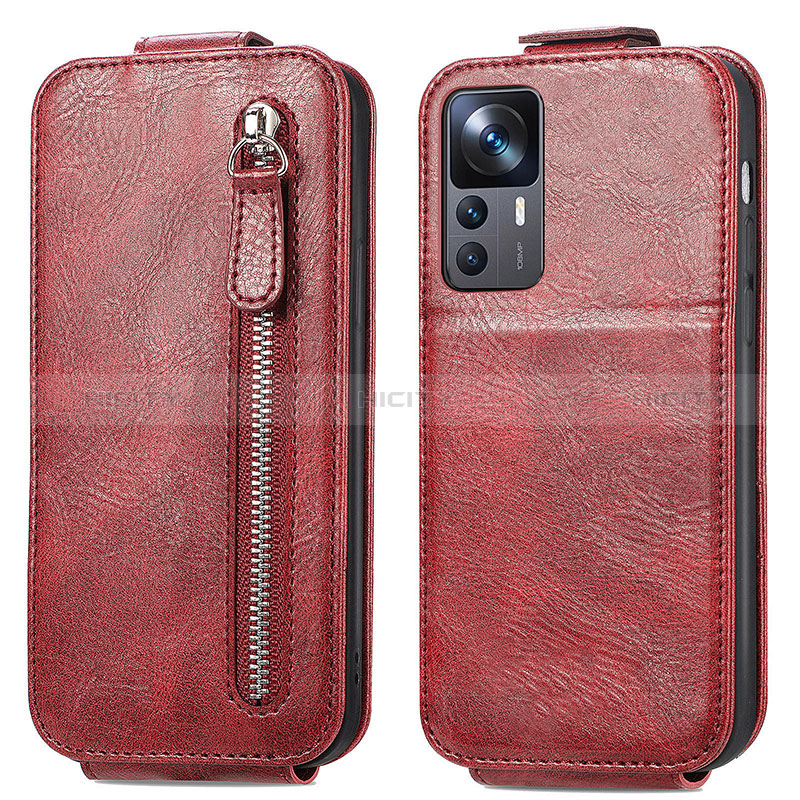 Funda de Cuero Flip para Xiaomi Mi 12T Pro 5G Rojo