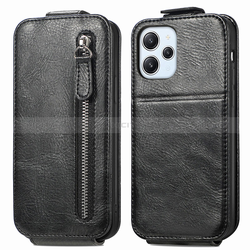 Funda de Cuero Flip para Xiaomi Redmi 12 4G Negro