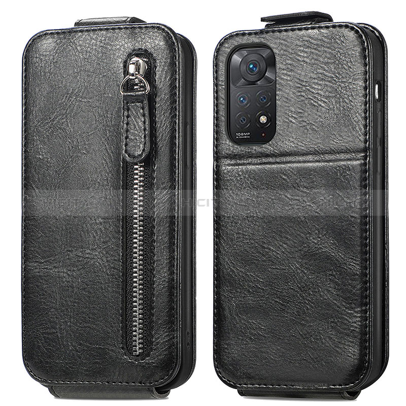 Funda de Cuero Flip para Xiaomi Redmi Note 11 Pro 5G Negro