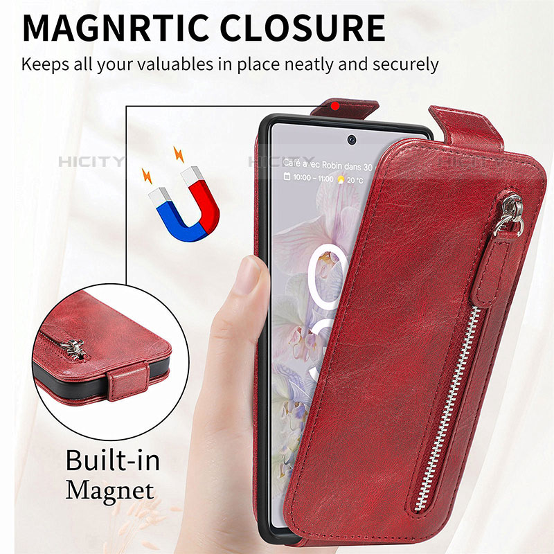 Funda de Cuero Flip S01D para Google Pixel 6a 5G