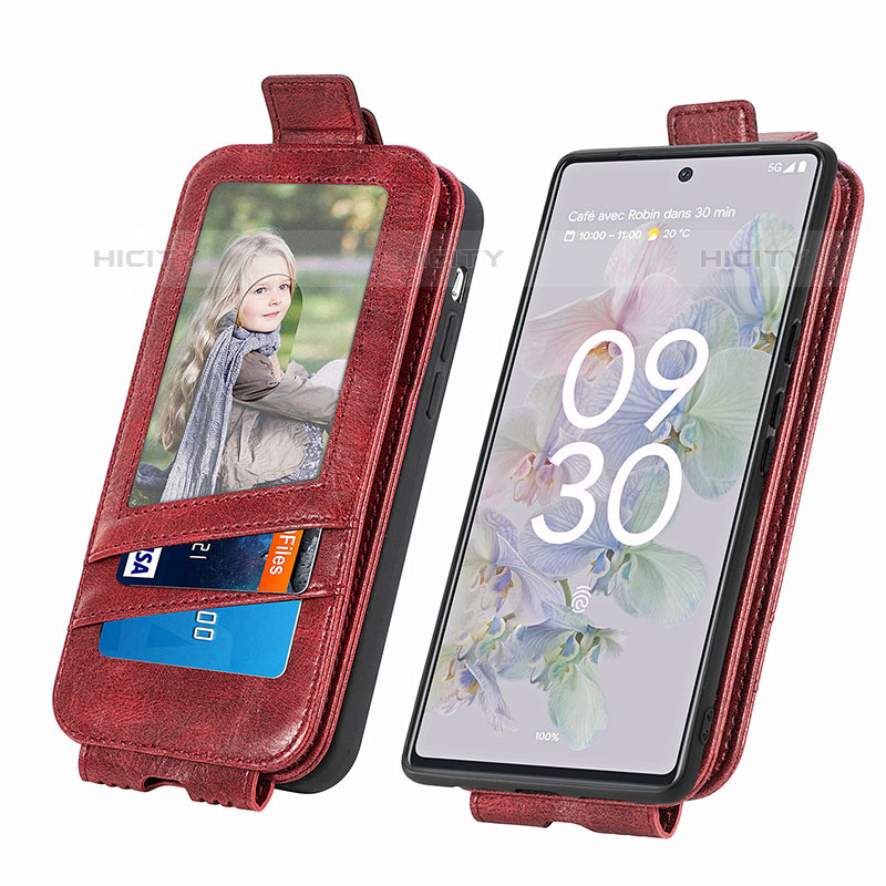 Funda de Cuero Flip S01D para Google Pixel 6a 5G