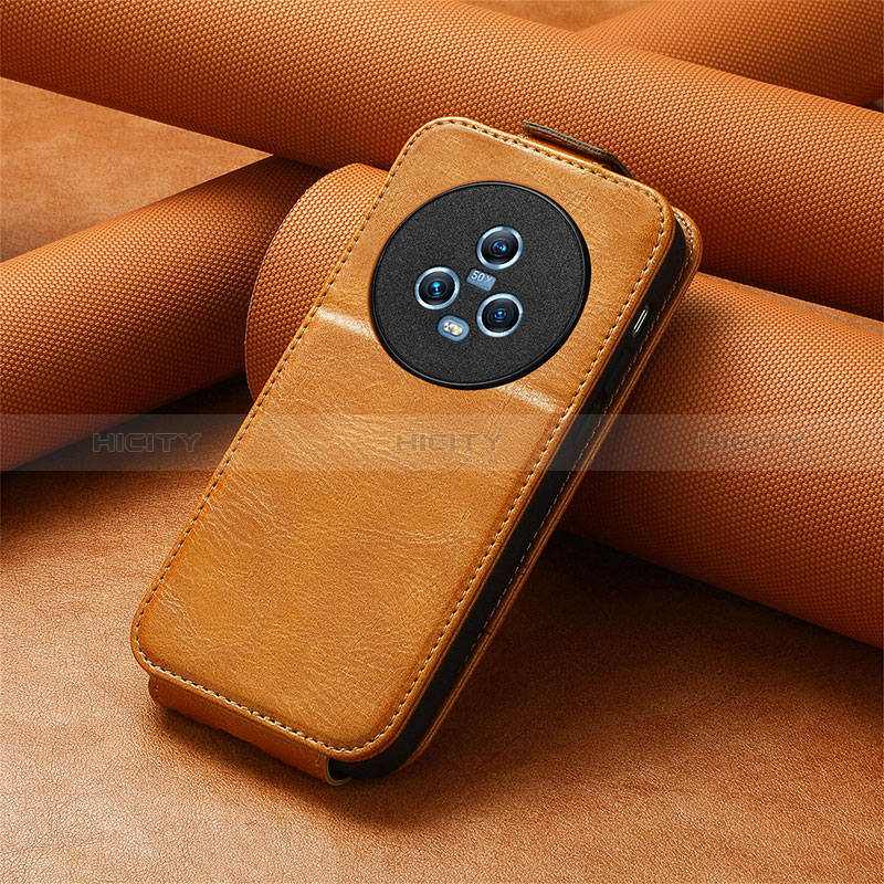 Funda de Cuero Flip S01D para Huawei Honor Magic5 5G Marron