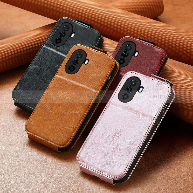 Funda de Cuero Flip S01D para Huawei Nova Y70