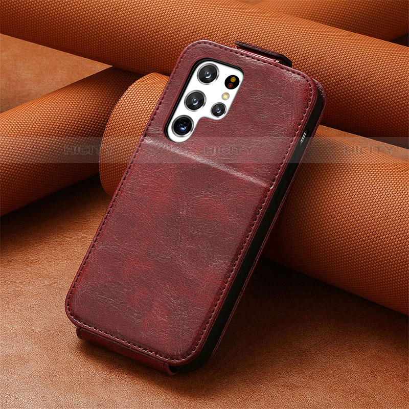 Funda de Cuero Flip S01D para Samsung Galaxy S22 Ultra 5G