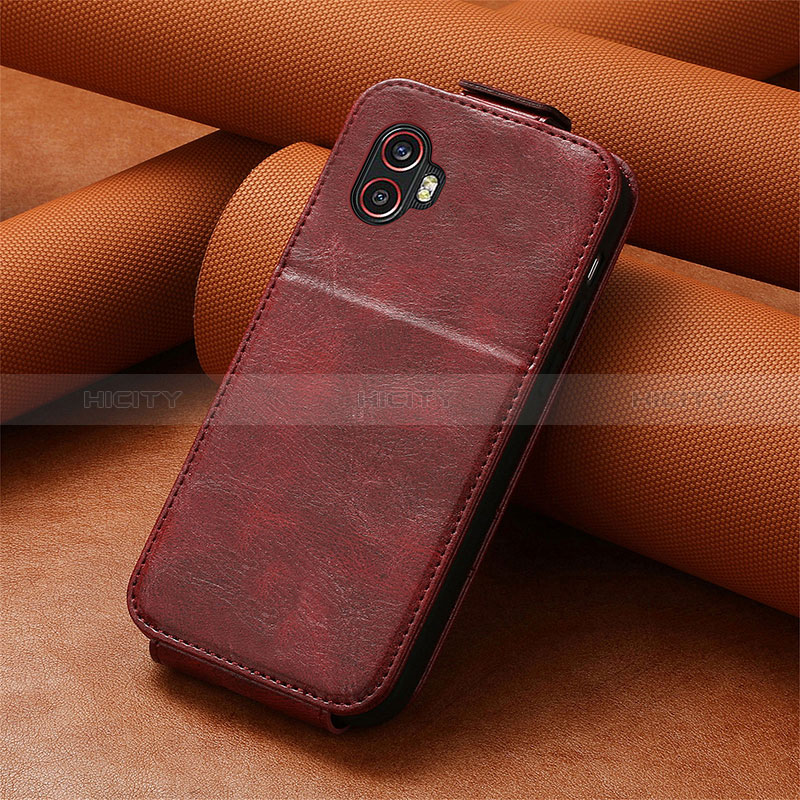 Funda de Cuero Flip S01D para Samsung Galaxy XCover 6 Pro 5G Rojo