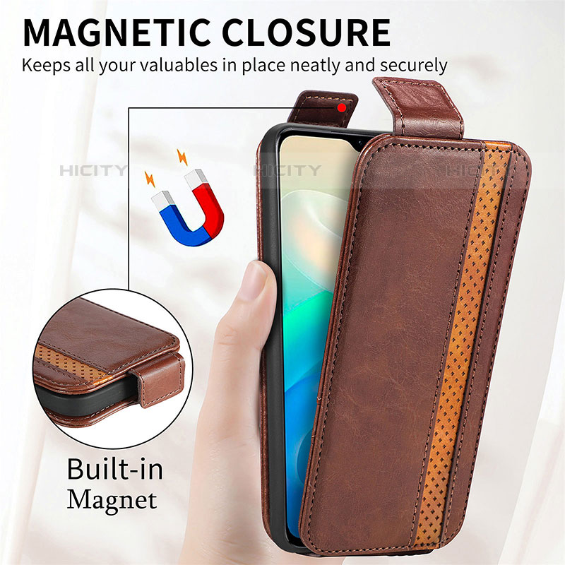 Funda de Cuero Flip S01D para Vivo iQOO Z6 Lite 5G