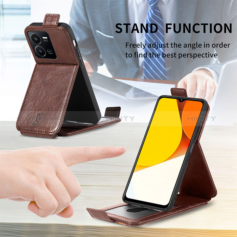 Funda de Cuero Flip S01D para Vivo Y35 4G