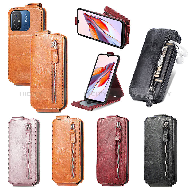 Funda de Cuero Flip S01D para Xiaomi Redmi 12C 4G