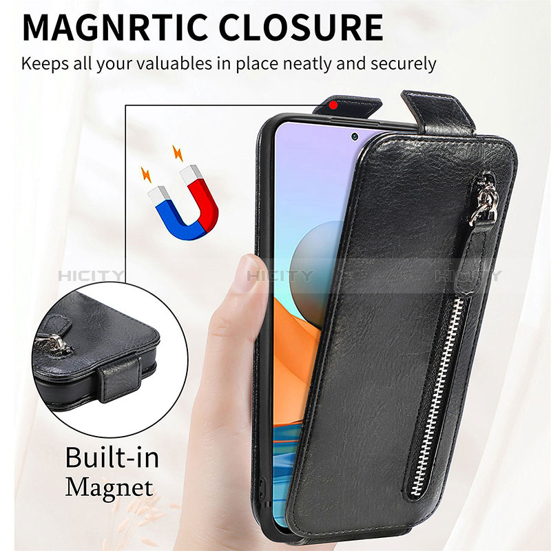 Funda de Cuero Flip S01D para Xiaomi Redmi Note 10 Pro 4G