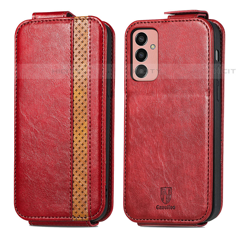 Funda de Cuero Flip S02D para Samsung Galaxy M13 4G Rojo