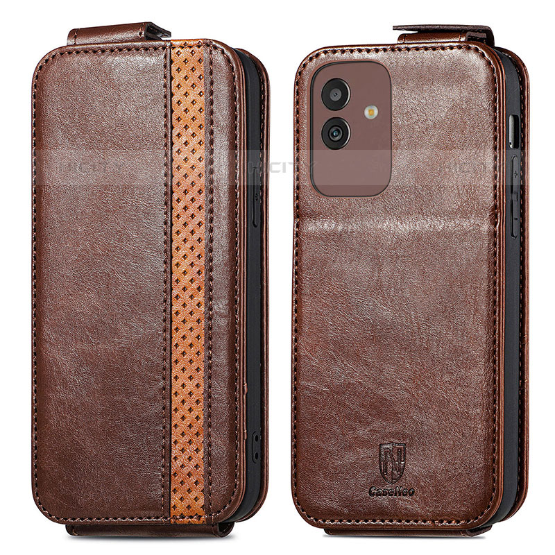 Funda de Cuero Flip S02D para Samsung Galaxy M13 5G Marron