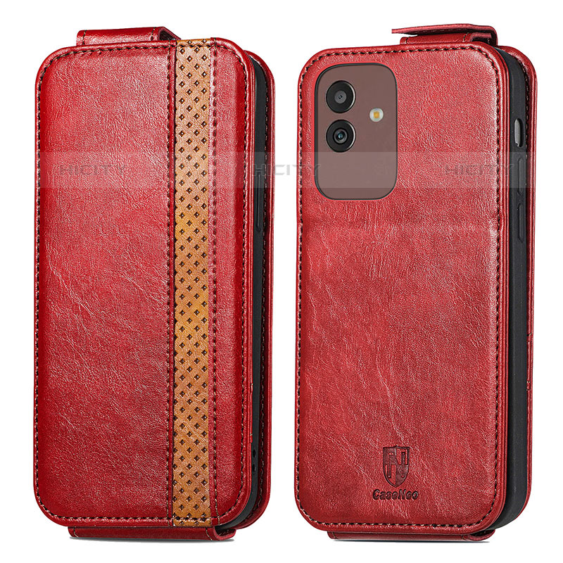 Funda de Cuero Flip S02D para Samsung Galaxy M13 5G Rojo