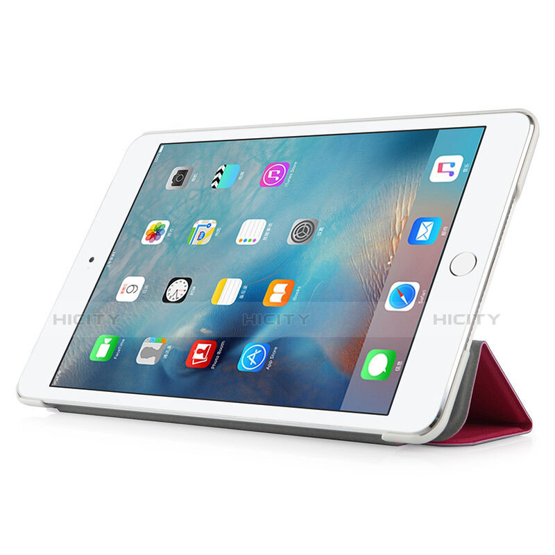 Funda de Cuero Mate con Soporte para Apple iPad Pro 9.7 Rojo