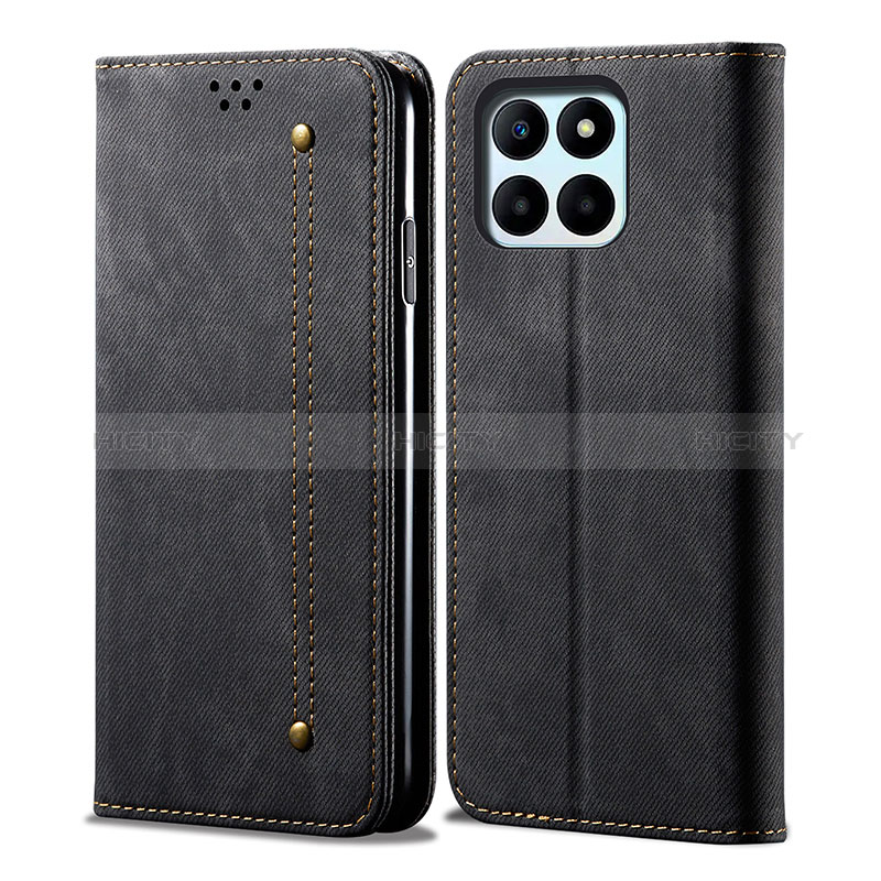 Funda de pano Cartera con Soporte B01S para Huawei Honor X8b Negro