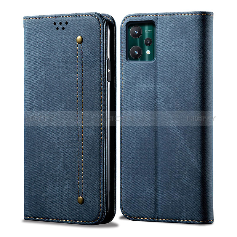 Funda de pano Cartera con Soporte B01S para Realme 9 4G Azul