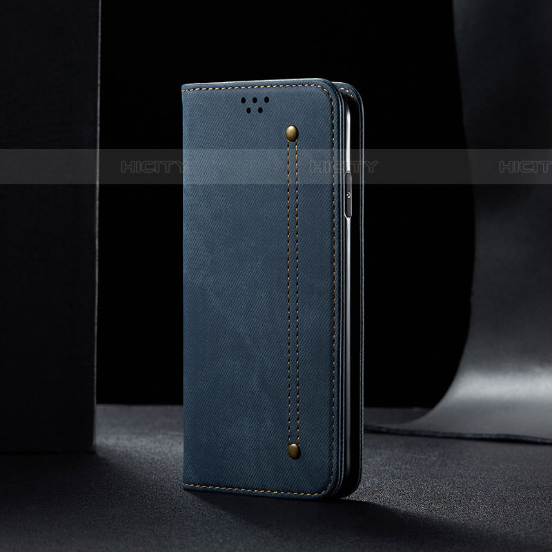 Funda de pano Cartera con Soporte B01S para Samsung Galaxy A72 4G Azul