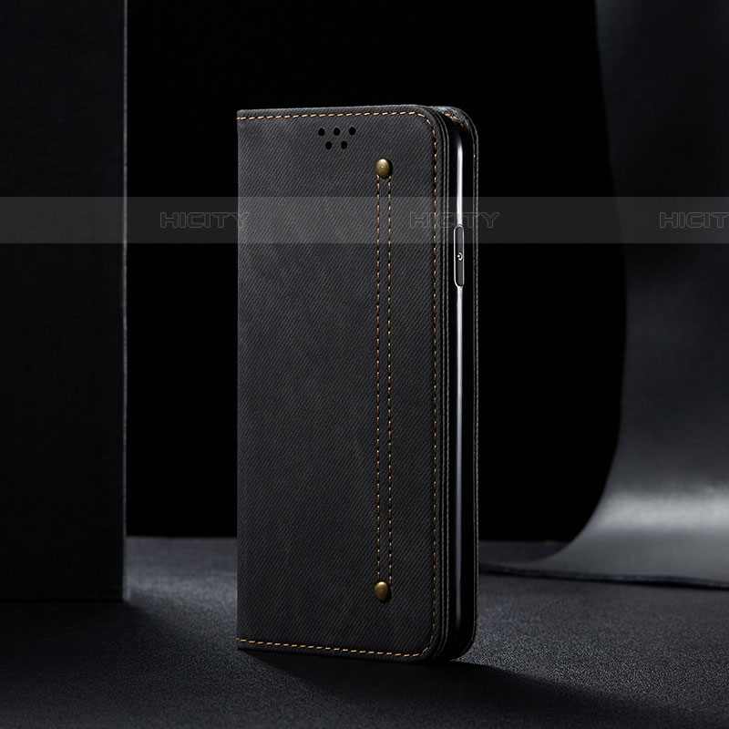 Funda de pano Cartera con Soporte B01S para Samsung Galaxy A72 4G Negro