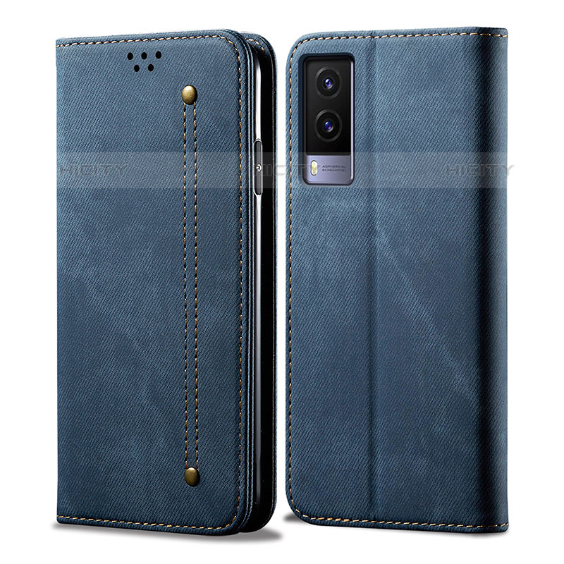 Funda de pano Cartera con Soporte B01S para Vivo V21e 5G Azul