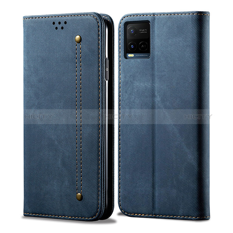 Funda de pano Cartera con Soporte B01S para Vivo Y21G