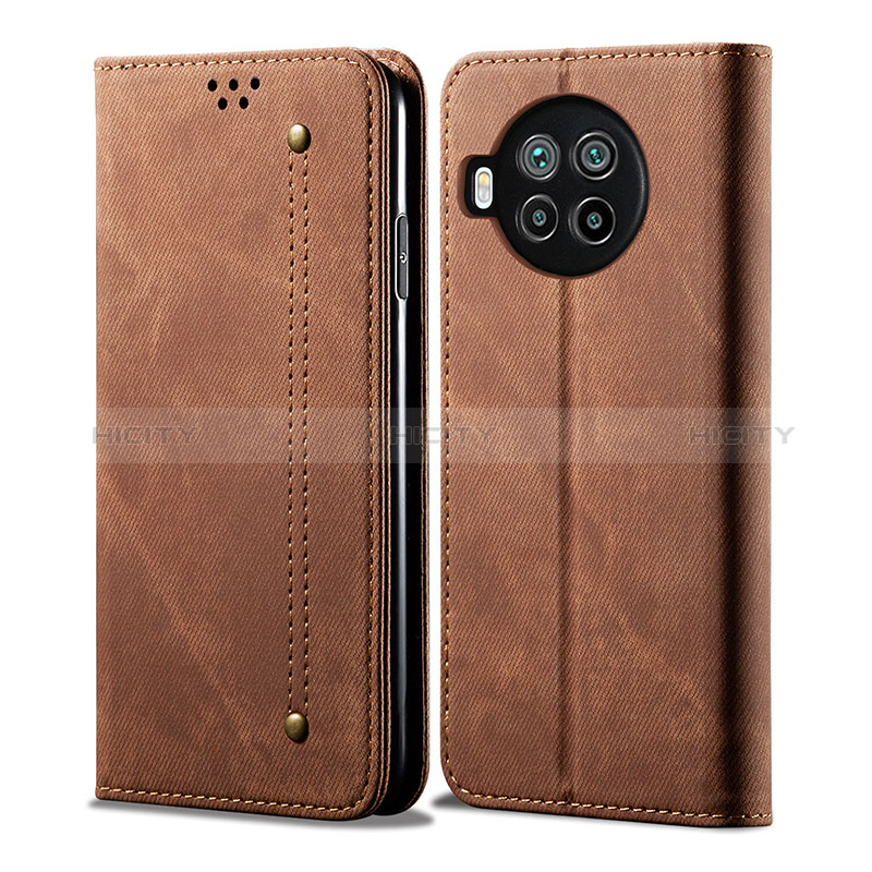 Funda de pano Cartera con Soporte B01S para Xiaomi Mi 10i 5G Marron