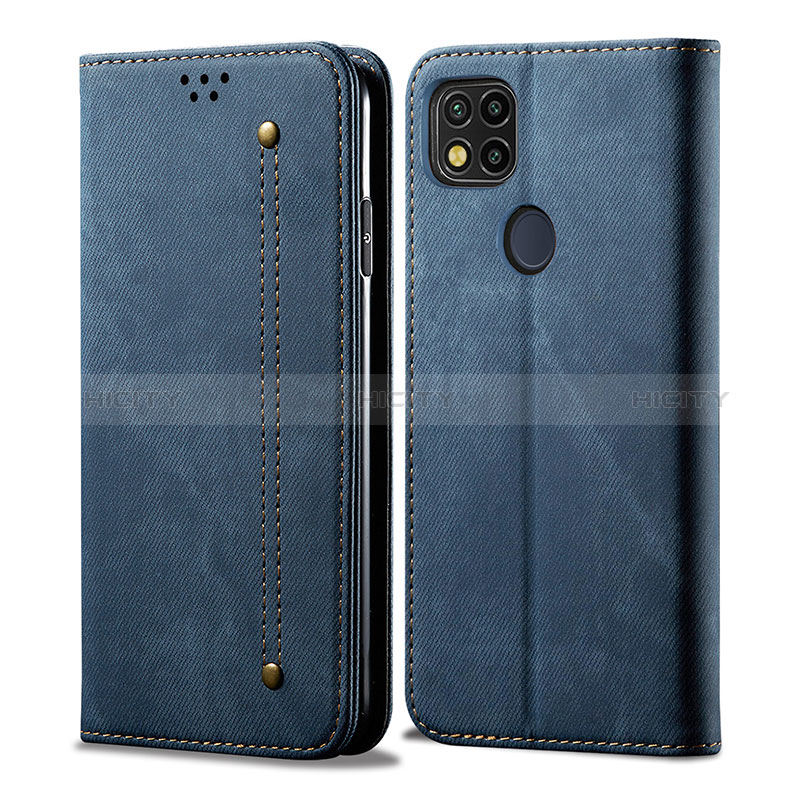 Funda de pano Cartera con Soporte B01S para Xiaomi POCO C3 Azul