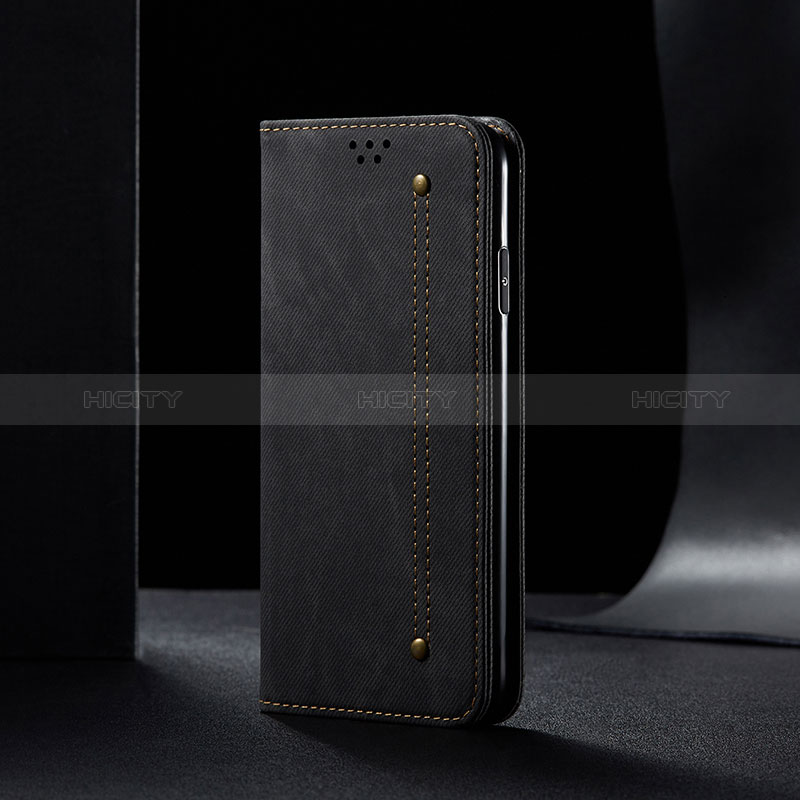 Funda de pano Cartera con Soporte B01S para Xiaomi Redmi 10 (2022) Negro