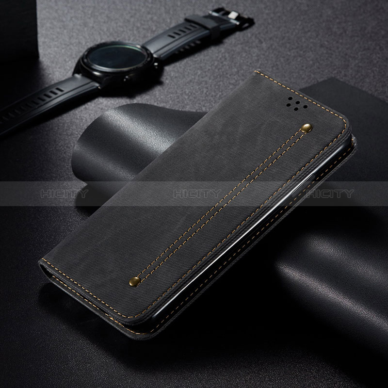 Funda de pano Cartera con Soporte B01S para Xiaomi Redmi Note 10 5G Negro