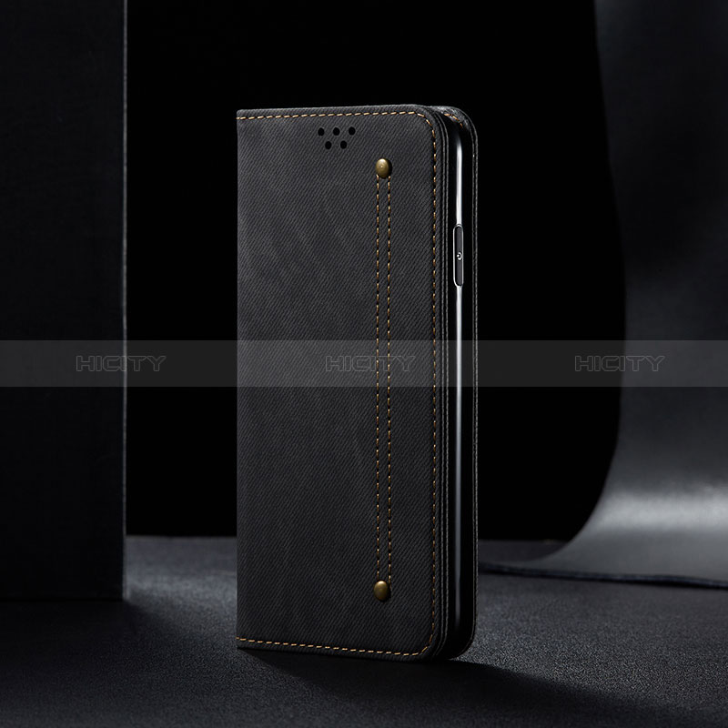 Funda de pano Cartera con Soporte B02S para Xiaomi Redmi 9C Negro