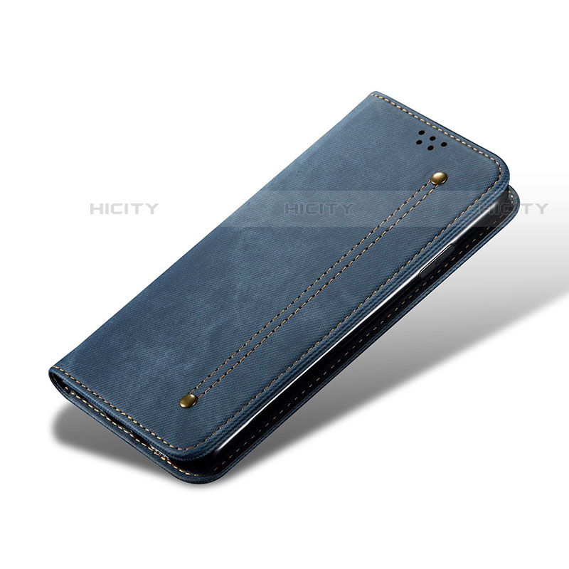 Funda de pano Cartera con Soporte B03S para Samsung Galaxy S21 Ultra 5G Azul