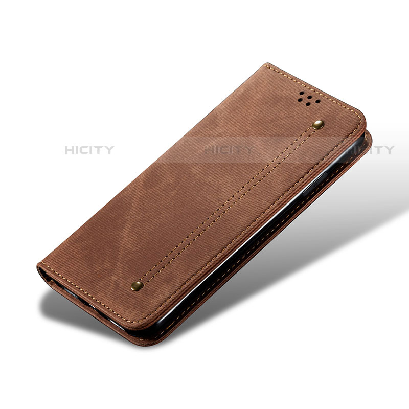 Funda de pano Cartera con Soporte B03S para Samsung Galaxy S21 Ultra 5G Marron