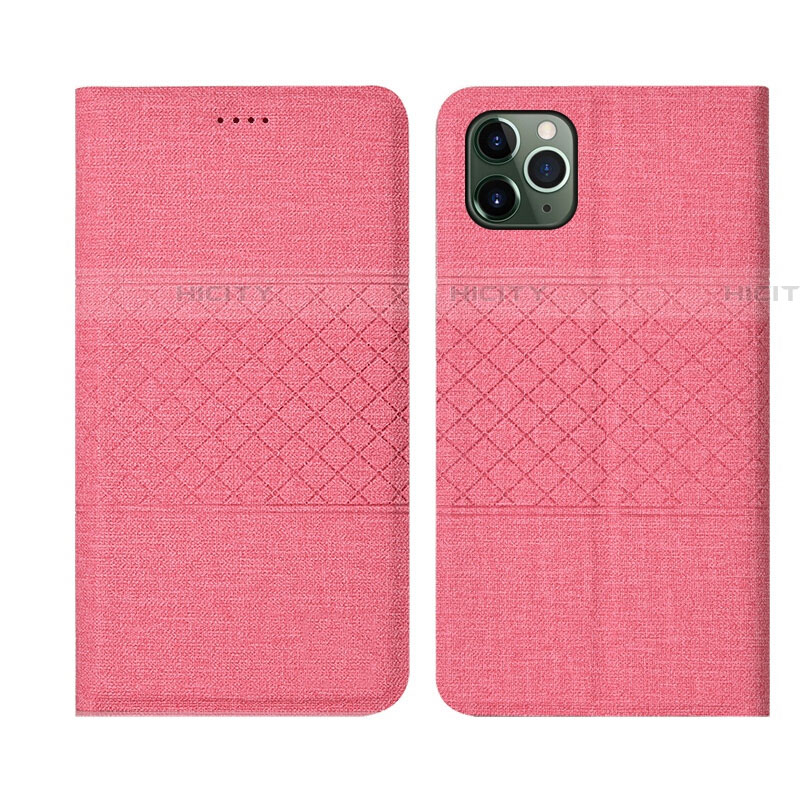 Funda de pano Cartera con Soporte H01 para Apple iPhone 11 Pro Max Rosa