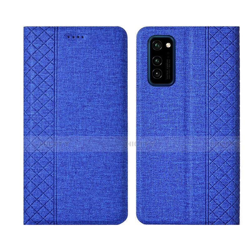 Funda de pano Cartera con Soporte H01 para Huawei Honor V30 5G Azul