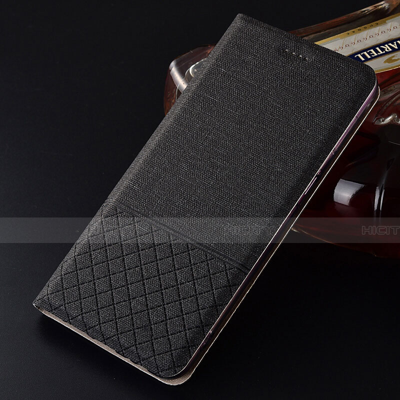 Funda de pano Cartera con Soporte H01 para Oppo K1 Negro